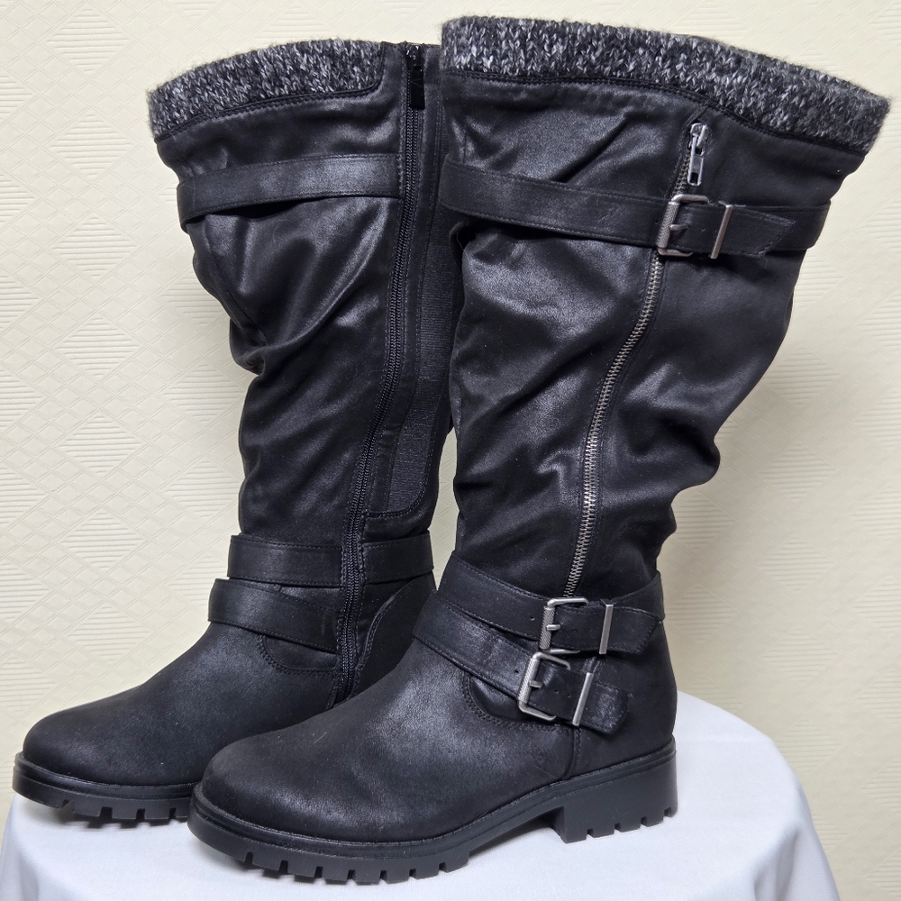 NWT Torrid Buckle Sweater Knee Boot Size-8WW - Picture 3 of 16